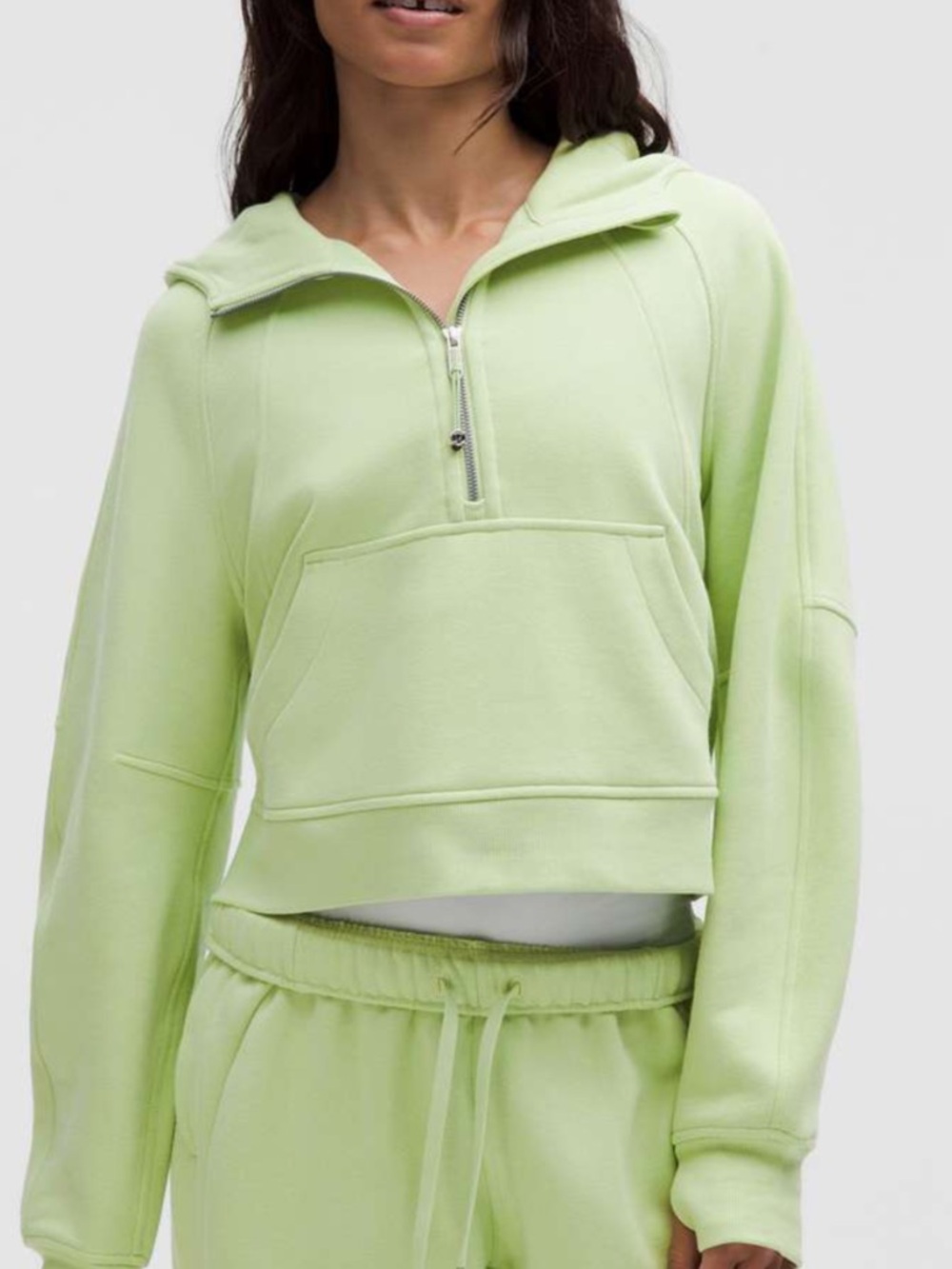 Lululemon scuba oversized half zip hoodie size small in lemongrass